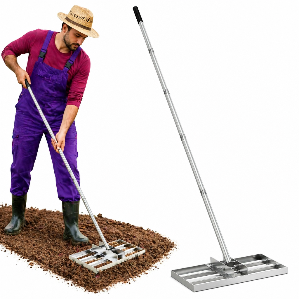 Grabie ogrodowe Srebrny 45 x 25 x 200 cm Stal nierdzewna